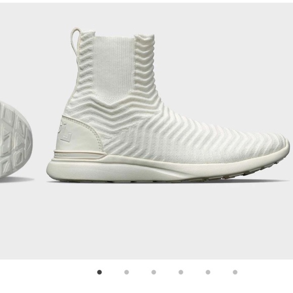 APL techloom chelsea White Knit High-Top Sneakers - Picture 1 of 7